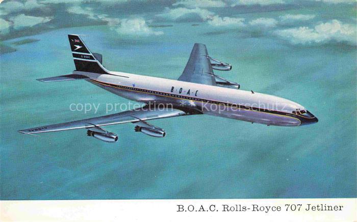 Flugzeuge Zivil B.O.A.C. Rolls Royce 707 Jetline