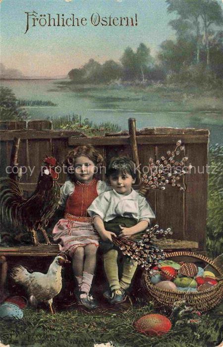 Ostern Easter Paques Pasqua-- Kinder Eier Huehner