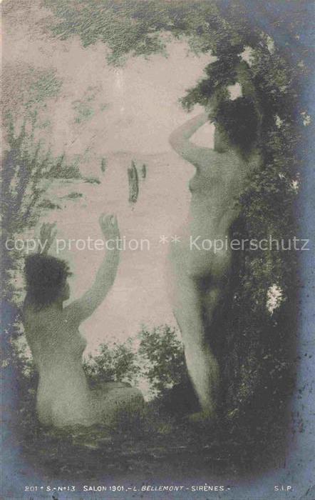 Verlag Salon de 1901 Nr. 201 L. Bellemont Sirenes Frauen Nackt