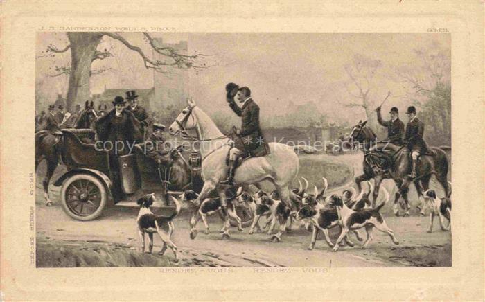 Jagd Chasse Hunting Rendetz vous J.S.Sanderson Wells