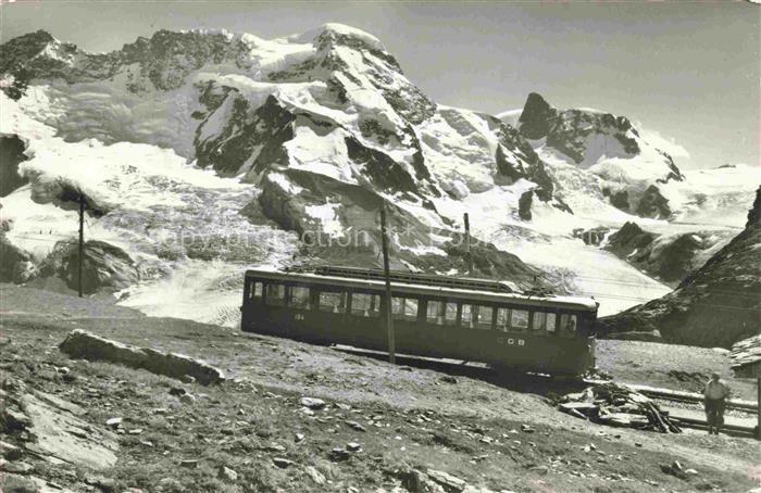 Zahnradbahn Standseilbahn Furniculaire Rack Railway-- Gornergratbahn Breithorn