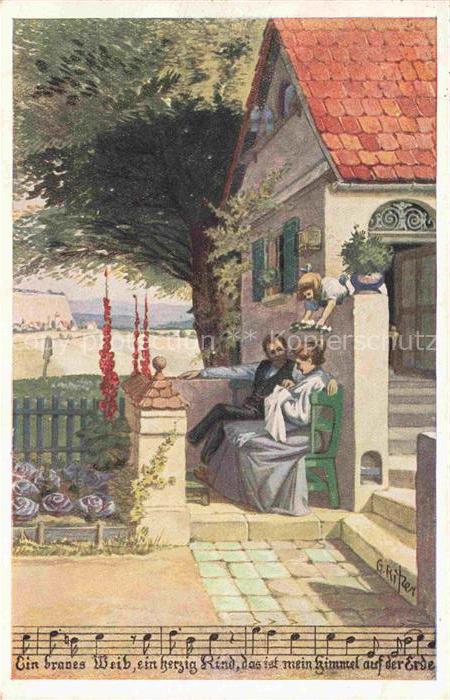 Ritzer G. Kuenstlerkarte Liederpostkarte Nr. 7 Mein Himmel auf der Erde