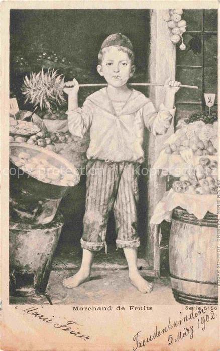 Kinder Child Enfants Marchand de Fruits