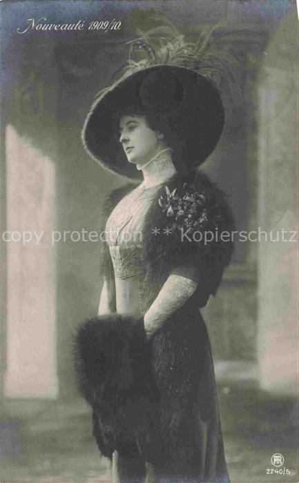 Foto RPH Nr. Nouveaule 1909/10 Frau Hut