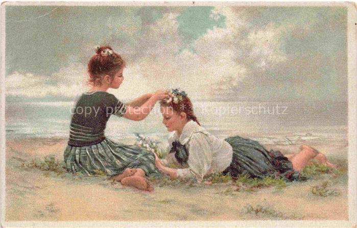 Seeger Hermann Kuenstlerkarte Strandblumen