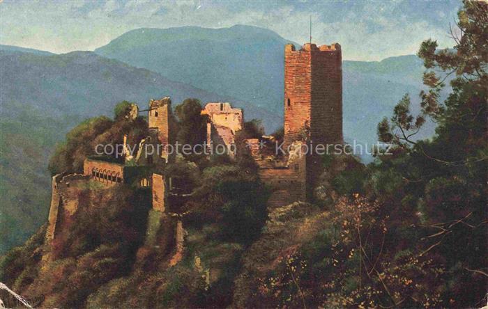 HOFFMANN  Heinrich Kuenstlerkarte Ulrichsburg bei Rappoltsweiler