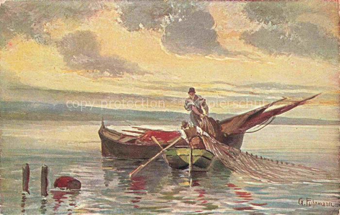 Fuhrmann G. Kuenstlerkarte FischerMeer