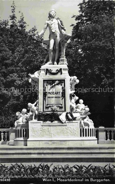 Mozart Wolfgang Amadeus Denkmal im Burggarten Wien