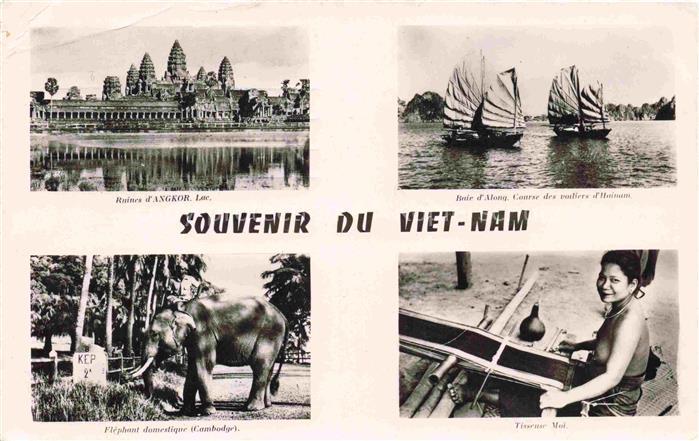 Asien Asia Viet Nam Halles Centrales Elefant Ruines d Angkor Tisseuse Moi