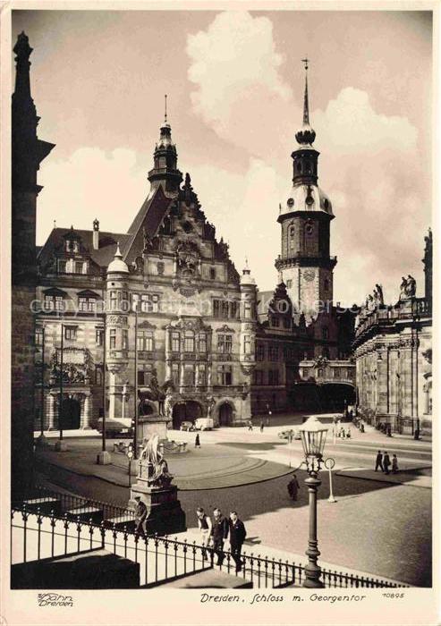 Foto Hahn Nr. 10895 Dresden Schloss m. Geoegentor