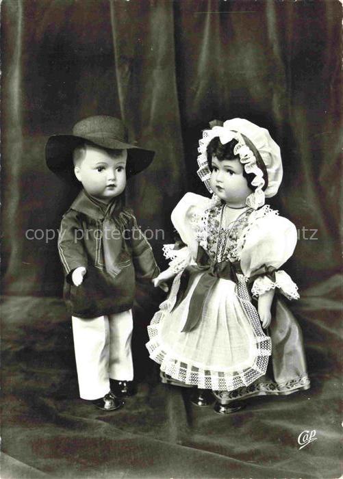 Puppen Dolls Poupees Munecas Spielzeug Couple Lorrain Fichter Strasbourg