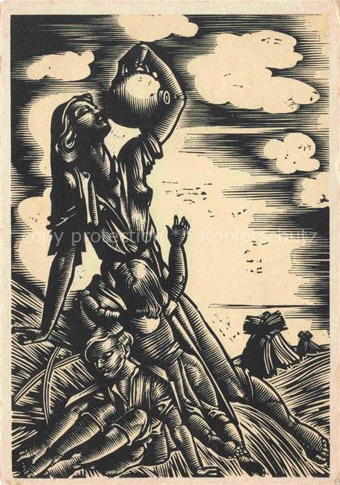 Tobel Hedwig zum Kuenstlerkarte Die Jahreszeiten Sommer