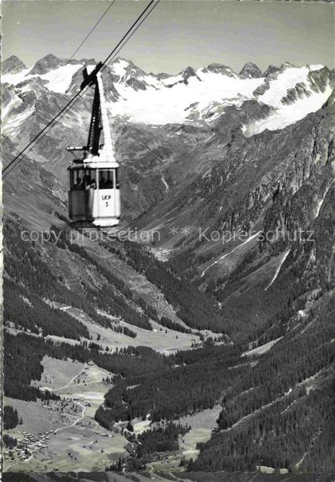 Seilbahn Cable-Car Telepherique Kloster Glotschnagrat Silvretta
