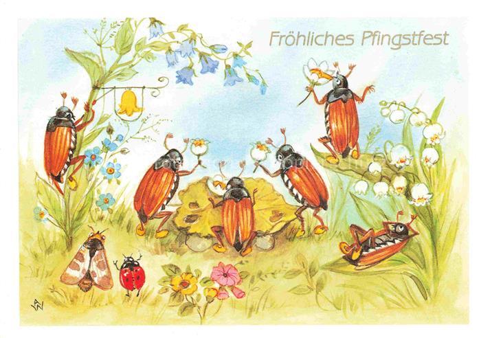 Maikaefer Cockchafer Hanneton-- Pfingstfest Vermenschlicht