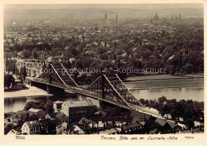 Foto Hahn Nr. 10904 Dresden Blick von der Loschwitz H