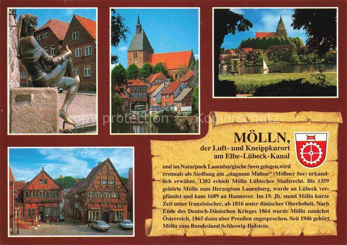 Chronik-AK Moelln Elbe Luebeck Kanal