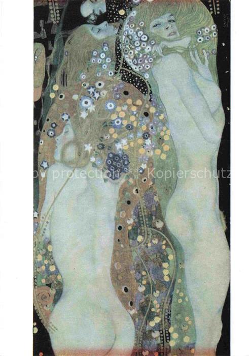 Klimt Gustav Kuenstlerkarte Die Wasserschlangen