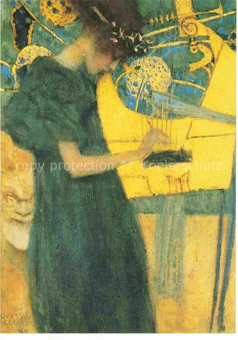 Klimt Gustav Kuenstlerkarte Die Musik