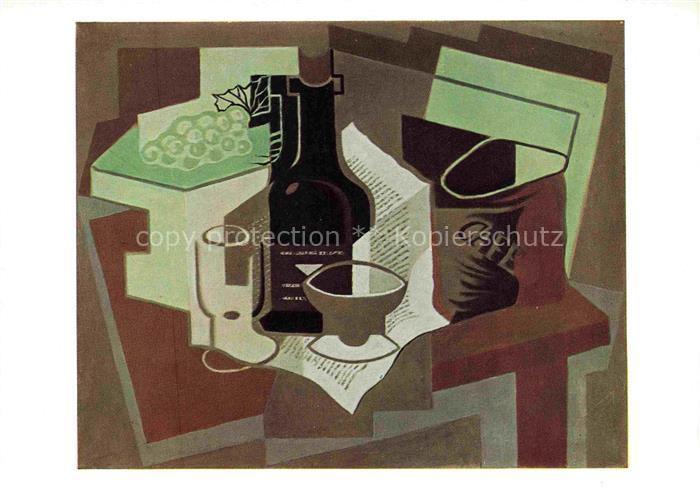 Gris Juan Kuenstlerkarte Le sac de Cafe