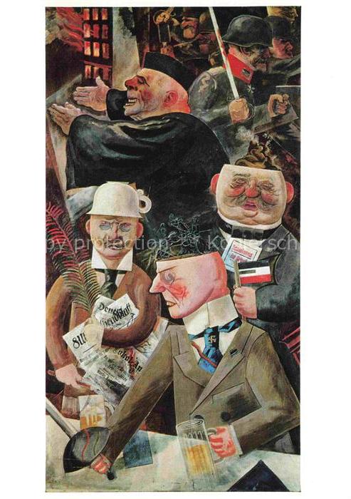 Grosz George Kuenstlerkarte Stuetzen der Gesellschaft