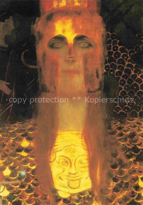 Klimt Gustav Kuenstlerkarte Pallas Athene