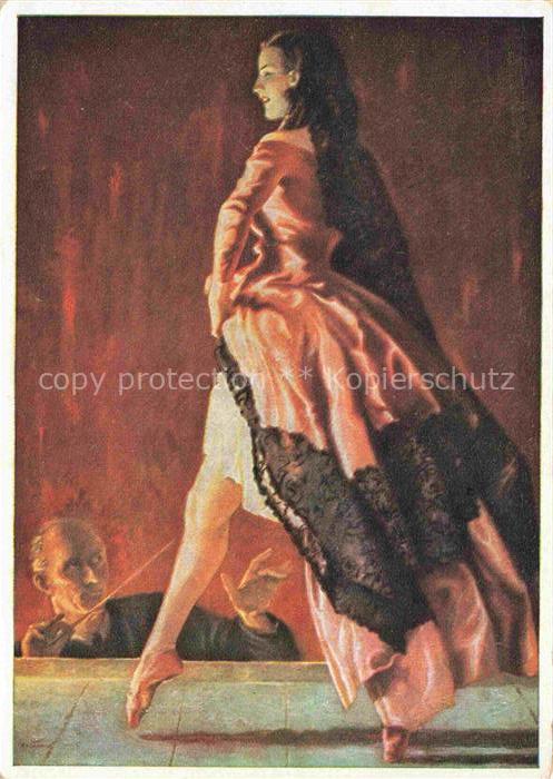 Engelhard Julius Kuenstlerkarte Spitzentanz