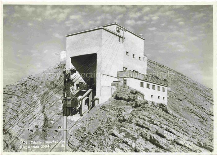 Seilbahn Cable-Car Telepherique Saentis Bergstarion