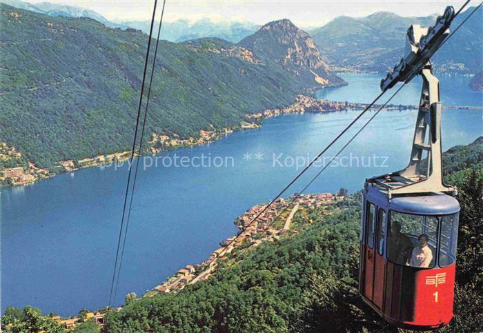Seilbahn Cable-Car Telepherique Funivia Brusino Serpiano Lago di Lugano