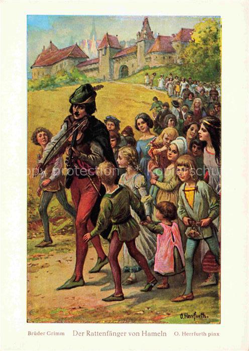 Maerchen Sagen Fairy Tale Conte-- Brueder Grimm Der Rattenfaenger von Hameln O.H