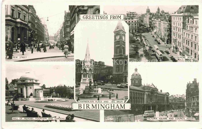 BIRMINGHAM  UK New Street Hall of Memory Fountain Chamberlain Place Colmore Row