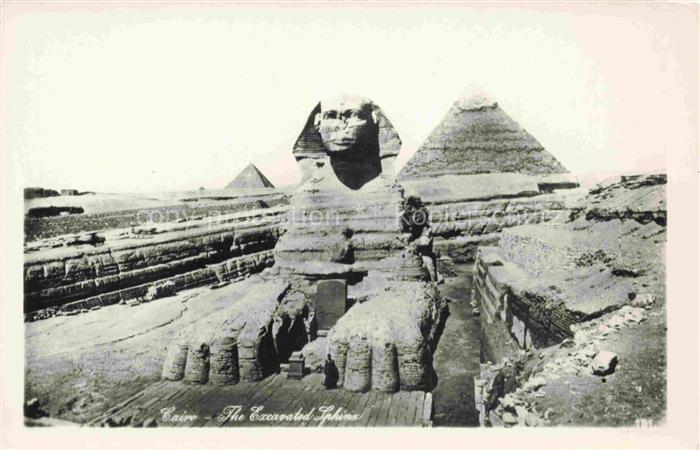 CAIRO  Kairo Caire Egypt The Excavated Sphinx