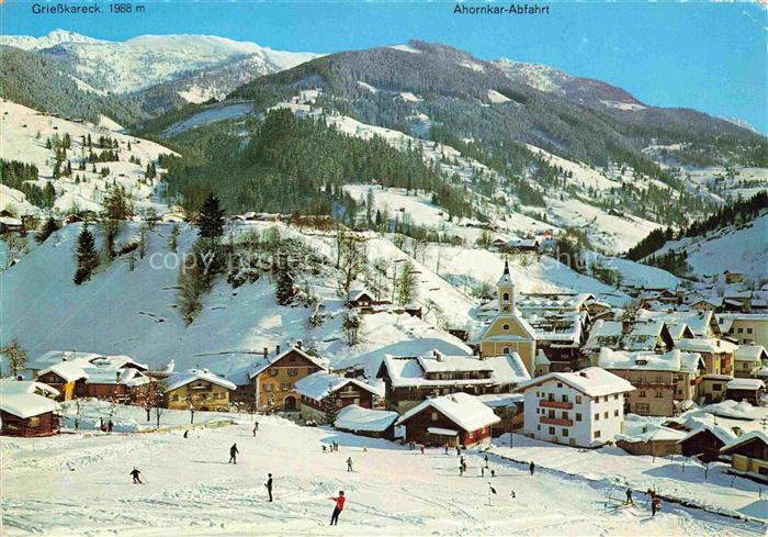 Wagrain  Salzburg AT Panorama mit Griesskareck und Ahornkar Abfahrt