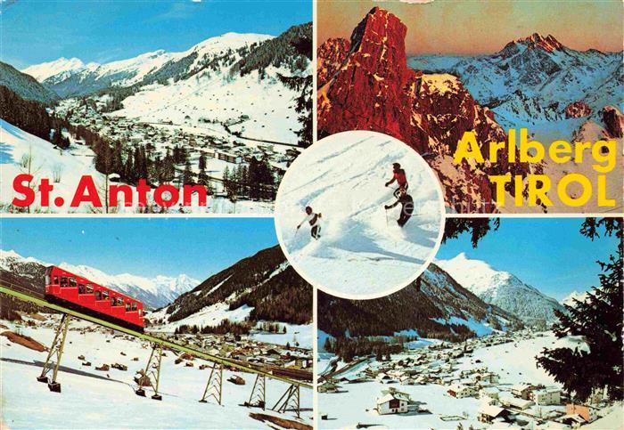 St Anton Arlberg Tirol AT Panorama Bergbahn Ortsblick