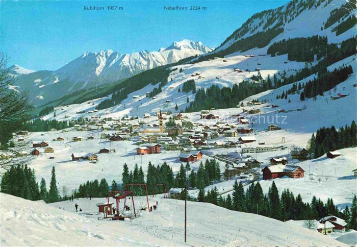 Riezlern Kleinwalsertal Vorarlberg mit Rubihorn und Nebelhorn