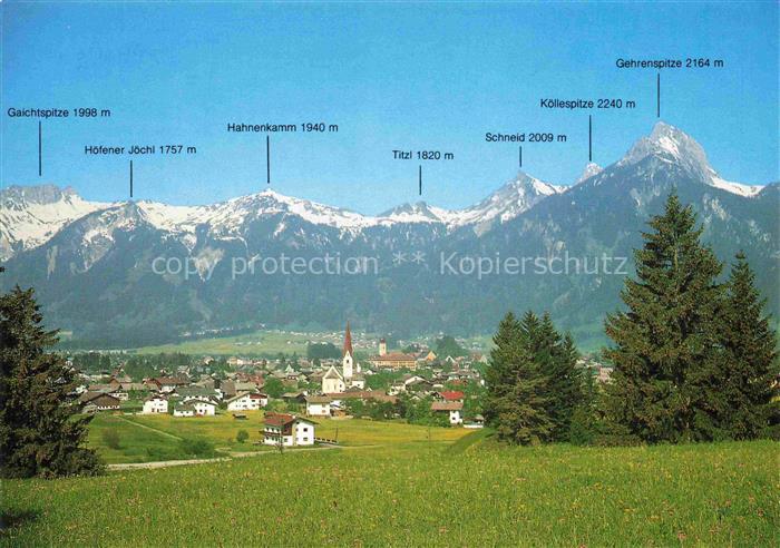 Reutte Tirol AT Panorama mit Tiroler Bergen