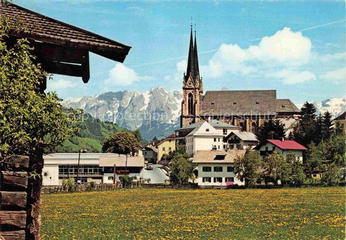 St Johann  Pongau AT mit Kirche und Tennengebirge