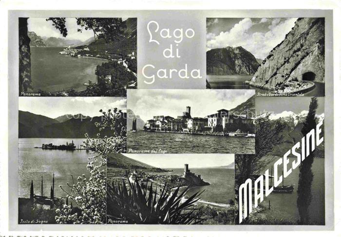 Malcesine Lago di Garda Panorama Isola di Sogne Seepartie Strada Gardesana Orien