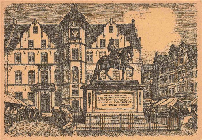 DuessELDORF  CITY Marktplatz Reiterstandbild