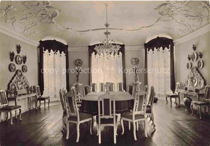 Dornburg Saale Thueringen Rokokoschloss Speisesaal