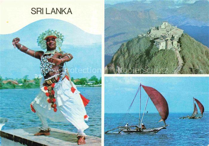 SRI LANKA Ceylon Folklore Fliegeraufnahme Fischerboote