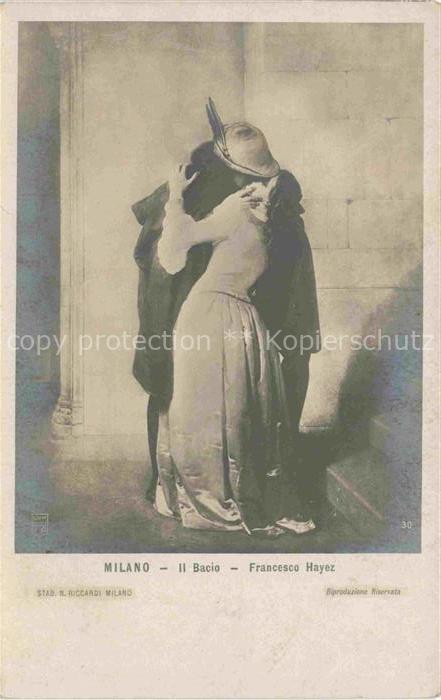 MILANO Mailand IT Il Bacio Francesco Hayez Gemaelde Kuenstlerkarte