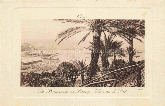 ORAN Algerie La Promenade de Létang vuer vers le port