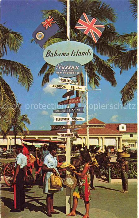 Nassau  Bahamas Signpost in Rawson Square