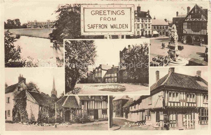 Saffron Walden  UK Teilansichten Marktplatz Schule
