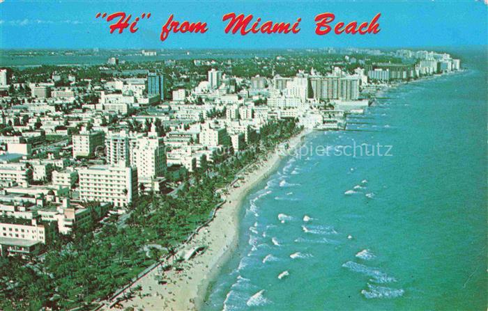 Miami Beach Hotels of Miami Beach Atlantic Ocean aerial view