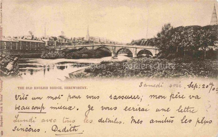Shrewsbury  UK The old English Bridge