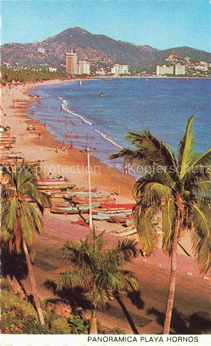 Playa Hornos Acapulco Mexico Panorama Strand