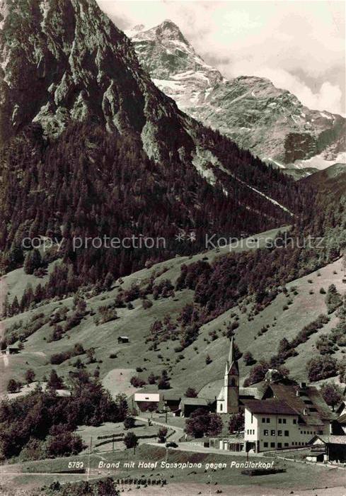 Brand  Vorarlberg AT Ansicht mit Hotel Scesaplana gegen Panuelerkopf