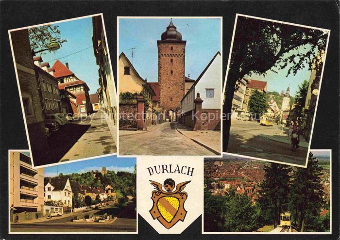 Durlach Karlsruhe Baden Motive Stadtzentrum Bergbahn Wappen