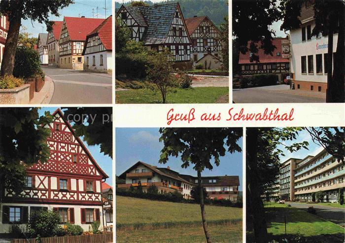 Schwabthal Schwabtal Bad Staffelstein Bayern Dorfansicht Fachwerkhaeuser Gasthof